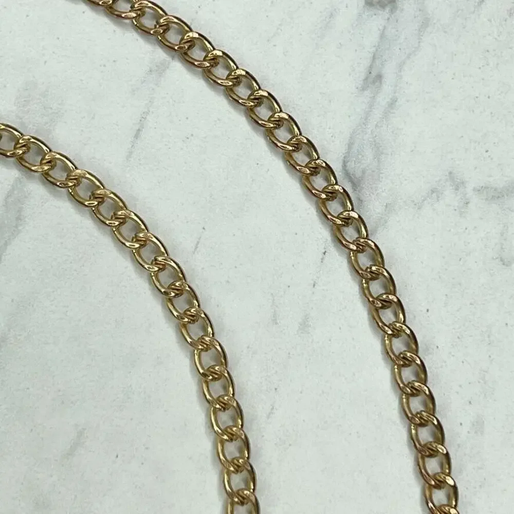 Gold Tone Skinny Chain Link Purse Handbag Replacement Strap ✨